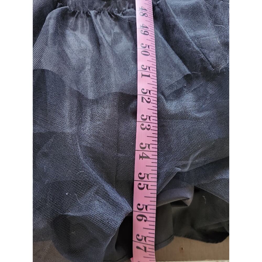 BCBGMAXAZRIA Black Tulle Tiered Maxi Dress Ruffle V Neck Formal Size 2 - Picture 10 of 10